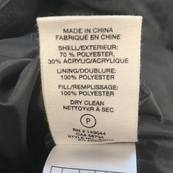 NWOT Avec Les Filles | Charcoal Grey Quilted Puffer Vest Hooded Womens XS - Picture 7 of 7